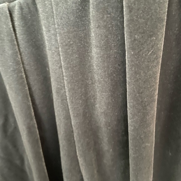 Sage green velour draped jumpsuit - Picture 7 of 11